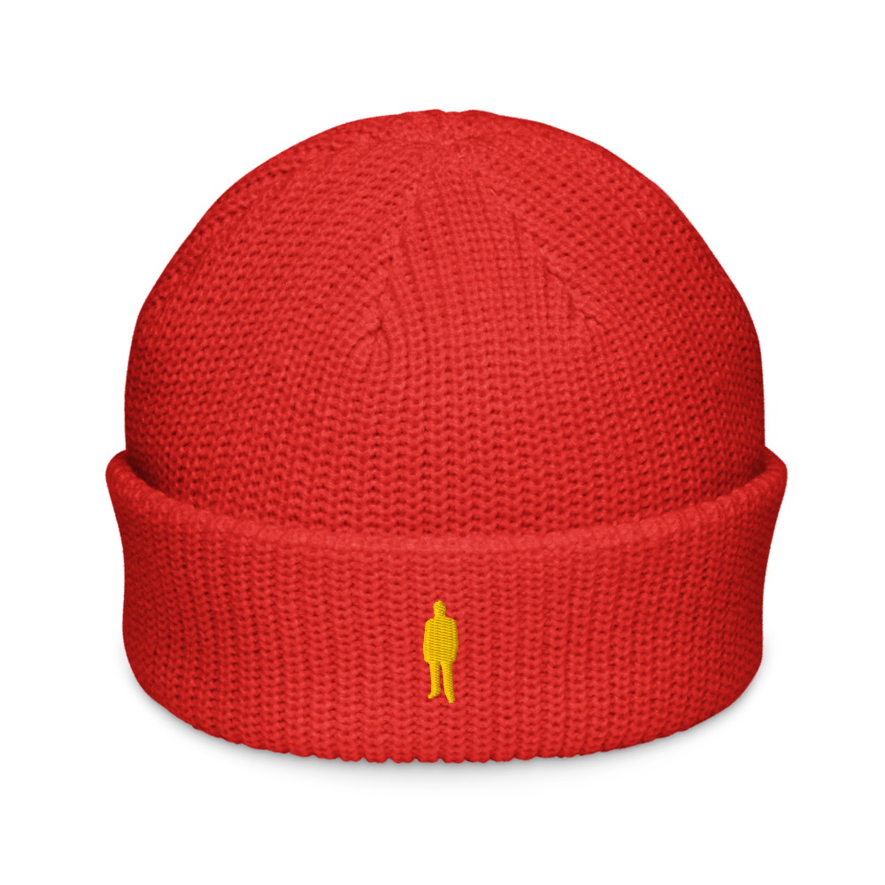 Gold Man - Red Beanie